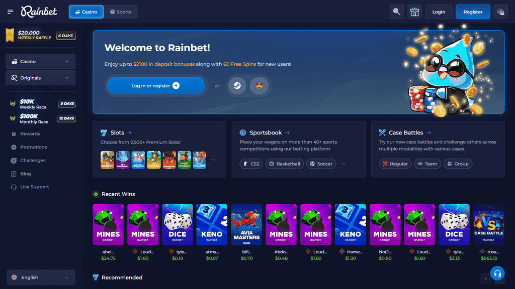 Rainbet Online Casino-anmeldelse 2026